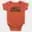Satte Mele Evalo Buttons Short Sleeve Baby Onesie in Orange Color